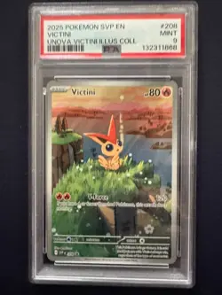 2025 POKEMON BLACK STAR PROMO #208 VICTINI PSA 9 - Image 1