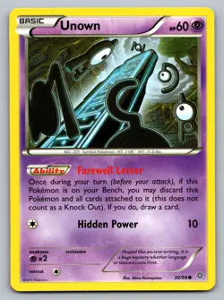Pokemon TCG XY - Ancient Origins Unown 30/98 - Image 1