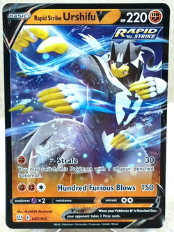 Rapid Strike Urshifu V 087/163 Swsh05: Battle Styles Pokemon TCG Near Mint - Image 1