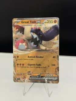 Holo Great Tusk ex - 123/198 Double Rare Scarlet & Violet Base Set Pokemon TCG - Image 1