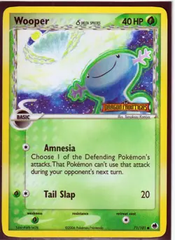 WOOPER (Delta Species) 71/101-Ex DRAGON FRONTIERS POKEMON-REV HOLO-STAMPED-LP - Image 1