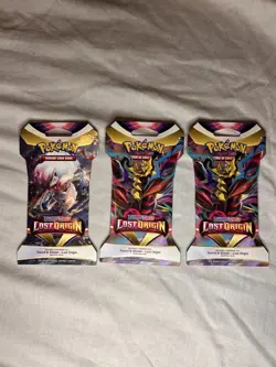 Pokemon Lost Origin Sleeved Booster Pack Art Set - 3 Packs NEW SEALED - Image 1