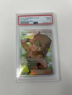 Hiker 2019 Pokemon Hidden Fates Full Art Shiny Ultra Rare SV85 PSA 9 - Image 1
