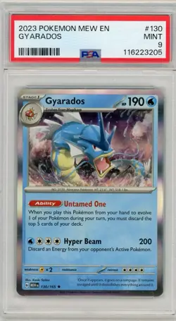 2023 Pokemon Scarlet & Violet 151 Gyarados Holo #130 PSA 9 Mint - Image 1