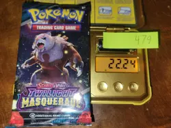 22.24g (Heavy for Lot) Twilight Masquerade Pokemon Booster Pack - Sealed #479 - Image 1