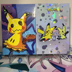 2 Cracked Ice And Heart Holo Pikachu And Mimikyu Database Non-TCG Pokemon Cards - Image 1