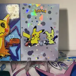 2 Cracked Ice And Heart Holo Pikachu And Mimikyu Database Non-TCG Pokemon Cards - Image 3