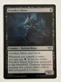 Forsaken Miner Outlaws of Thunder Junction 88 Foil MTG Card LP-NM - Image 1