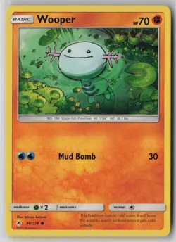 Wooper 96/214 Pokemon Unbroken Bonds Common Near Mint Card (NM) 3 - Image 1