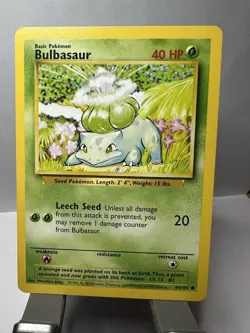 Pokemon TCG Bulbasaur (1999) Base Set - Unlimited Common Card 44/102 - NM - Image 2