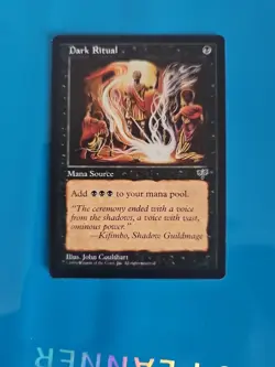 MTG Dark Ritual Mirage Black Common Card 1996 Magic the Gathering - Image 1