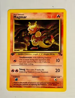 Pokemon Fossil Magmar 39/62 1st Edition TCG - WotC 1999 - Non-Holo NM Card - Image 1
