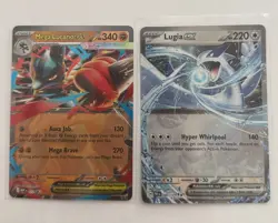 Mega Lucario EX Full Art & Lugia EX Plasma Storm - 2 Card Lot - Near Mint Pokemo - Image 1