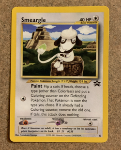 SMEARGLE 2001 POKEMON BLACK STAR PROMO CARD #32 NM - Image 1
