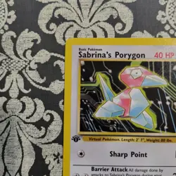Sabrina's Porygon 98/132 Gym Challenge 1st Edition WOTC NM Vintage Pokemon Card - Image 2