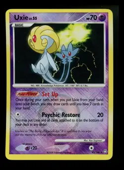 Uxie 43/146 Great Encounters 2008 League Promo Reverse Holo Pokemon Card TCG - Image 1