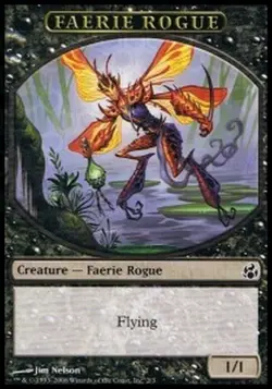 MRM FR/VF Faerie Rogue Token (Black 1/1) MTG magic MOR - Image 1