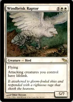 2008 MTG Shadowmoor Windbrisk Raptor #26 LP - Image 1