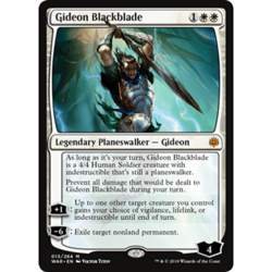 1x GIDEON BLACKBLADE - War of the Sparks - MTG - NM - Magic the Gathering - Image 1
