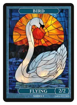 Bird Stained Glass Token Givememana Tokens Magic the Gathering - Image 1