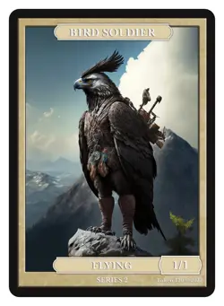 Bird Soldier Token Givememana Tokens Magic the Gathering MTG - Image 1