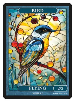 Bird Stained Glass Token Givememana Tokens Magic the Gathering - Image 1