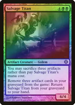 Salvage Titan FOIL Shards of Alara PLD Artifact Black Rare MTG CARD ABUGames - Image 1