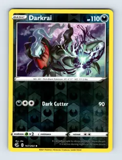 Darkrai - Fusion Strike 167/264 - Reverse Holo - Uncommon - NM - Pokemon TCG - Image 1