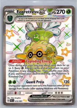 Pokemon TCG Paldean Fates Forretress Ex 212 - Image 1