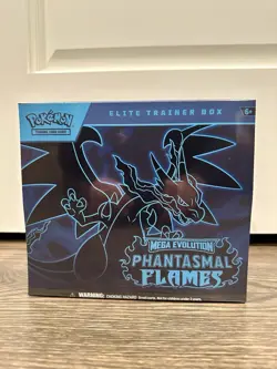 Auc#1 Pokemon Mega Evolution Phantasmal Flames Elite Trainer Box ETB Sealed New - Image 1