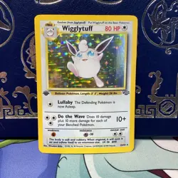 Pokemon 1st Edition Wigglytuff Jungle Holo 16/64 Vintage MP WOTC - Image 1