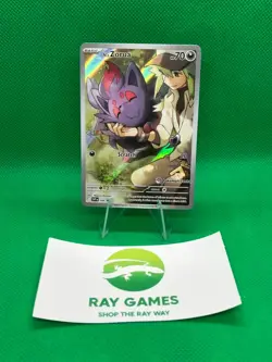 Pokemon TCG N's Zorua 189 Scarlet & Violet Black Star Promo Pokemon Center LP - Image 1