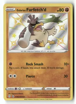 Galarian Farfetch'd SV063/SV122 Shining Fates: Shiny Vault Pokemon TCG NM - Image 1