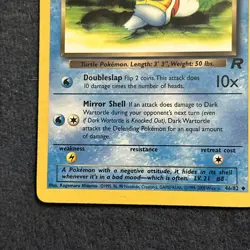 Pokemon TCG Dark Wartortle 46/82 Team Rocket Vintage NM - Image 4