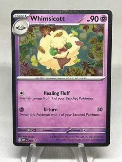 Whimsicott 019 PROMO COSMOS HOLO BLACK STAR Phantasmal Flames Pokemon Foil TCG - Image 1