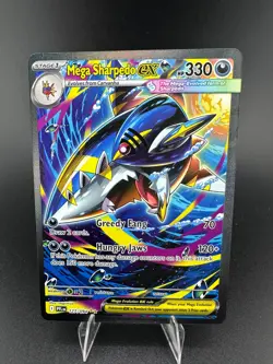 Pokemon TCG Mega Sharpedo EX 127/094 Special Illustration SIR Phantasmal Flames - Image 1