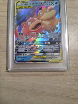 2019 POKEMON SUN&MOON UNIFIED MINDS 35/236 SLOWPOKE & PSYDUCK GX TAG TEAM -PSA 7 - Image 3
