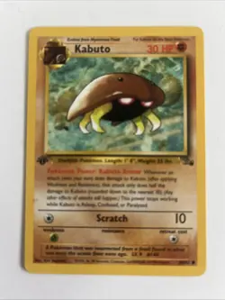 Kabuto 1st Edition 50/62 Fossil Set 1999 Pokemon TCG Common Vintage - Image 1