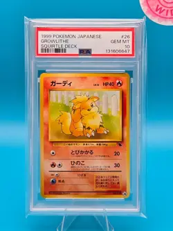 PSA 10 - 1999 POKEMON JAPANESE SQUIRTLE DECK 26 GROWLITHE - Image 1