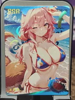 Femme Fatale Card Goddess Story Anime Waifu SSR SSR-16 Tamamo no Mae Lancer - Image 1