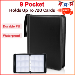 9 Pocket Waterproof Trading Card Binder,Trading Album Display Holder for TCG,MTG - Image 1