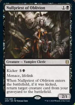 Nullpriest of Oblivion -Foil Light Play MTG Zendikar Rising - Image 1