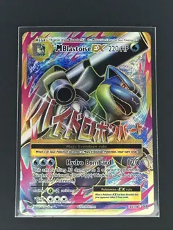 Pokemon TCG Mega-Blastoise-EX Evolutions Holo Full Art Ultra Rare Card 102/108 - Image 1