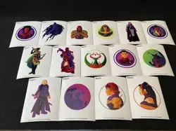 MTG SEALED War of the Spark Planeswalker Weekend- Full Set of 15 Promo Stickers - Image 2