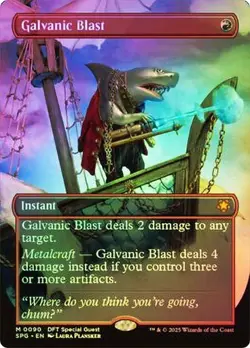 Galvanic Blast (Borderless) 90 Foil NM MTG Aetherdrift Magic - Image 1