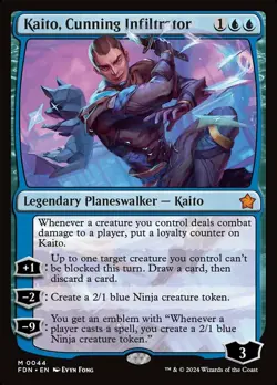 1 x Kaito, Cunning Infiltrator - Foil - Foundations - NM-Mint - MTG - Image 1