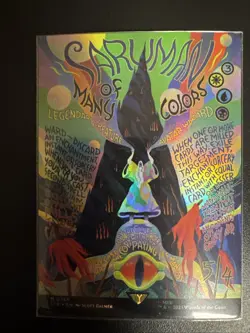 Saruman of Many Colors Poster Art Foil Mtg LOTR NM - Image 1