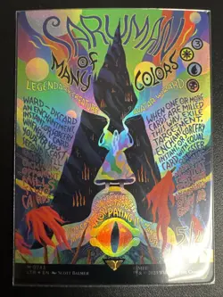Saruman of Many Colors Poster Art Foil Mtg LOTR NM - Image 2