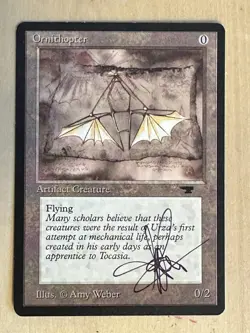 MTG ARTIST PROOF Antiquities Ornithopter AP Sketch Art Amy WEBER Magic - Image 2
