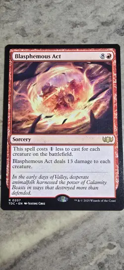 Blasphemous Act Commander: Tarkir: Dragonstorm Regular Sorcery Rare MTG NM - Image 1